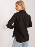 Elegantes schwarzes Hemd mit langen Ärmeln