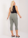 Khaki Hose mit hohem Bund