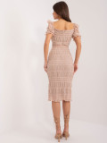 Elegantes Midi-Kleid in Beige