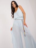 Stylische blaue Hose mit hohem Bund