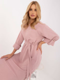 Elegantes Midi-Kleid in Dunkelrosa