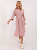 Elegantes Midi-Kleid in Dunkelrosa