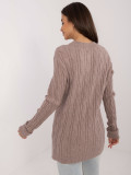 Beiger Pullover mit langen Ärmeln