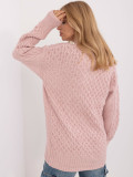 Stylischer rosa Pullover mit langen Ärmeln