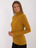 Stylischer gelber Pullover mit Rollkragen