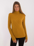 Stylischer gelber Pullover mit Rollkragen
