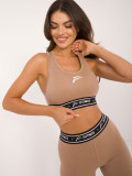 Stylisches beiges Top ohne Ärmel