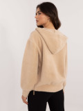 Beige Winterjacke mit Kapuze