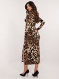Elegantes Midi-Kleid mit Leopardenmuster