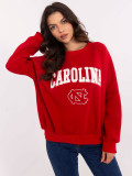 Rote Sweatshirt mit langen Ärmeln