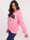 Rosa Sweatshirt mit langen Ärmeln