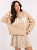 Beige Sweatshirt mit langen Ärmeln