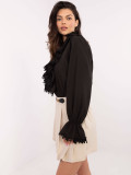 Elegante schwarze Bluse mit Spitze