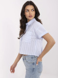 Elegantes blaues Kurzarmhemd