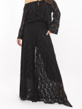 Elegante schwarze Palazzo-Hosen