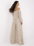 Elegante beige Hose mit Spitze