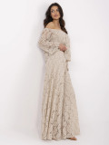 Elegante beige Hose mit Spitze