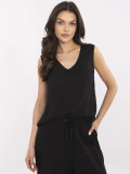 Stylische schwarze Bluse