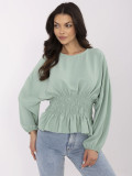 Elegante Bluse in Pistazienfarbe