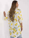Elegante ecru Bluse mit 3/4-Ärmeln