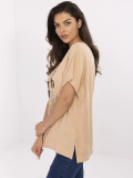 Stylische Bluse in Camel-Farbe