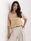 Stylische Bluse in Camel-Farbe
