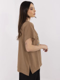 Stylische Bluse in hellem Braun