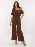 Eleganter brauner Overall mit Volants