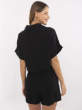 Schwarze bequeme Bluse