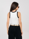 Weißes ärmelloses Baumwolltop