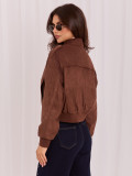Braune Übergangsjacke aus Kunstleder