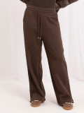 Braune weite Sweatpants mit Applikation