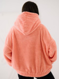 Orangefarbener Kapuzenpullover mit Tasche