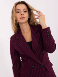 Eleganter bordeauxfarbener Blazer mit Streifen