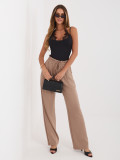 Beige Jogginghose mit Streifen und hohem Bund