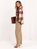Beige Balloon Fit Hose mit hohem Bund