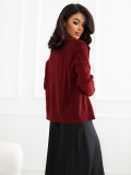 Eleganter roter Pullover mit Rundhalsausschnitt