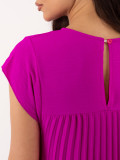 Lila Midi-Cocktailkleid mit Taschen