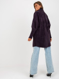Übergangsmantel aus Alpaka und Wolle Violet