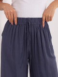 Damen Palazzo-Hose aus Viskose, dunkelblau