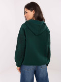 Grünes Kapuzen-Sweatshirt mit Stickerei