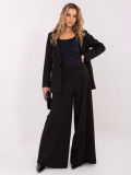 Elegante schwarze Palazzo-Hose mit Streifen