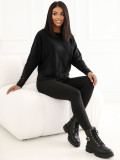 Eleganter schwarzer Pullover mit Spitze