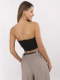 Elegantes schwarzes Top mit Spitze