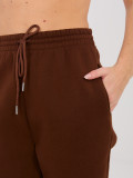 Damen-Sweatpants mit hohem Bund, braun