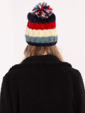 Gestreifte Wintermütze mit Pompon