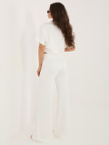 Elegantes Set Bluse und Hose ecru