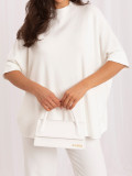 Eleganter Pullover mit Applikation und Stehkragen