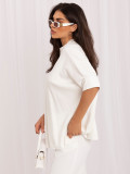 Eleganter Pullover mit Applikation und Stehkragen