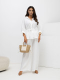 Elegantes Set aus Hemd und Hose in Weiß